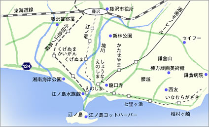藤沢周辺の地図