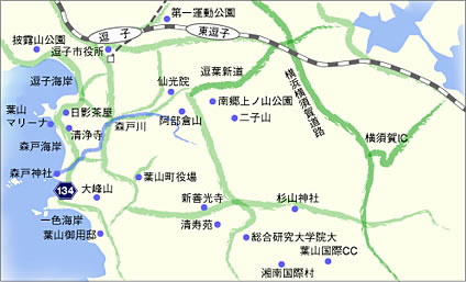 逗子・葉山周辺の地図
